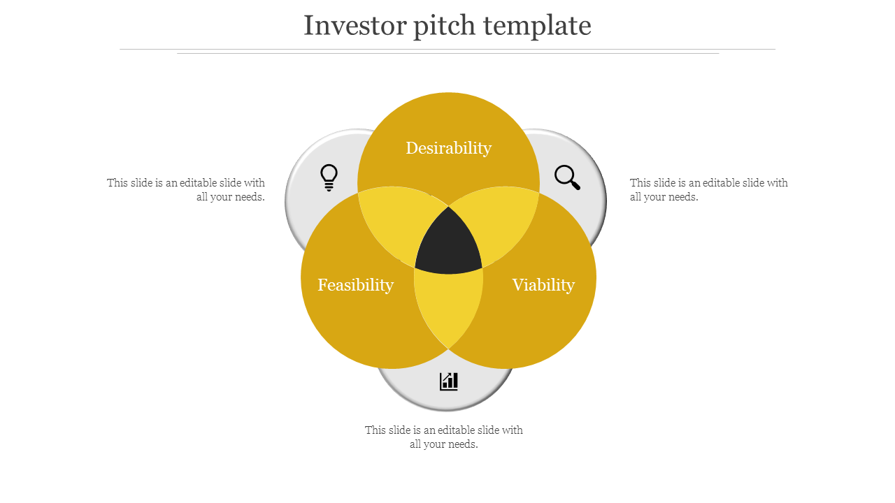 Free - Best Investor Pitch Template Circle Design For Presentation